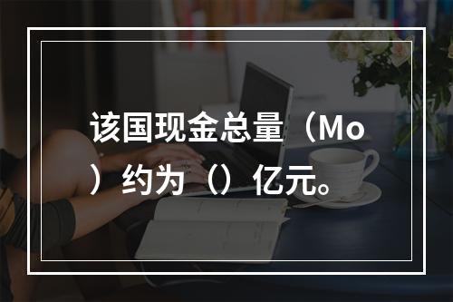 该国现金总量（Mo）约为（）亿元。