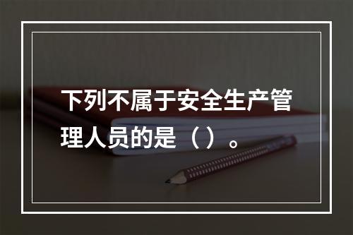 下列不属于安全生产管理人员的是（ ）。