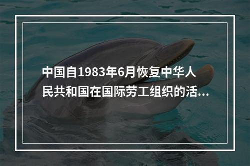 中国自1983年6月恢复中华人民共和国在国际劳工组织的活动，