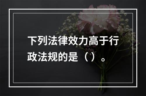 下列法律效力高于行政法规的是（ ）。