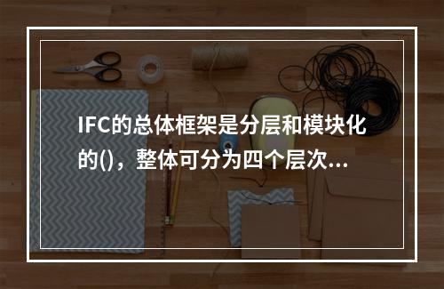 IFC的总体框架是分层和模块化的()，整体可分为四个层次。