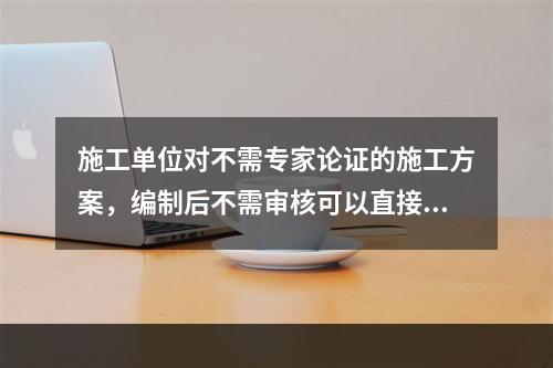 施工单位对不需专家论证的施工方案，编制后不需审核可以直接报送