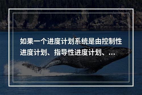 如果一个进度计划系统是由控制性进度计划、指导性进度计划、实施