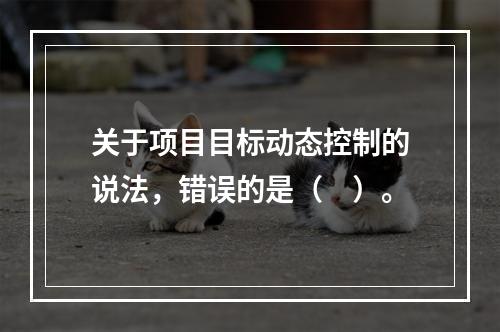 关于项目目标动态控制的说法，错误的是（　）。