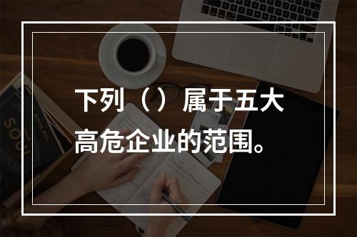 下列（ ）属于五大高危企业的范围。