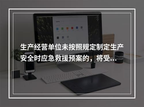 生产经营单位未按照规定制定生产安全时应急救援预案的，将受到的