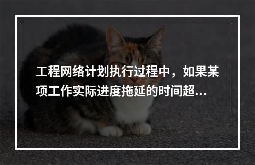 工程网络计划执行过程中，如果某项工作实际进度拖延的时间超过其