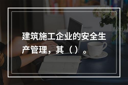 建筑施工企业的安全生产管理，其（ ）。