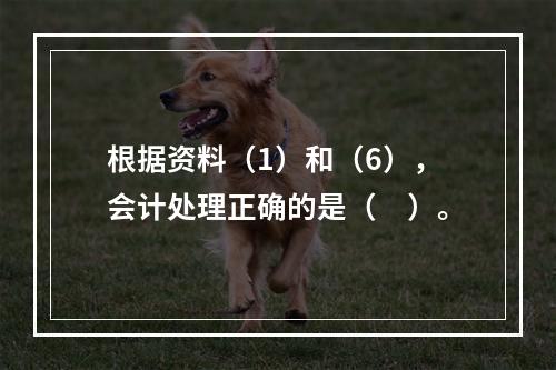 根据资料（1）和（6），会计处理正确的是（　）。