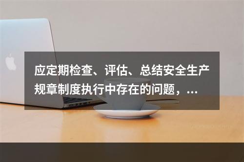 应定期检查、评估、总结安全生产规章制度执行中存在的问题，或建