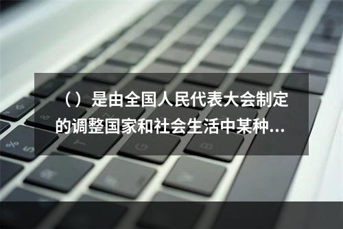 （ ）是由全国人民代表大会制定的调整国家和社会生活中某种带有