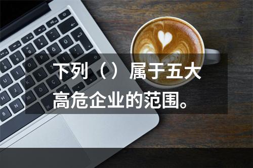 下列（ ）属于五大高危企业的范围。