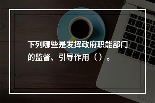 下列哪些是发挥政府职能部门的监督、引导作用（ ）。