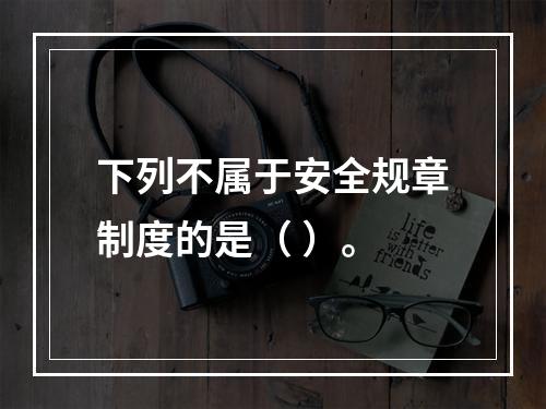 下列不属于安全规章制度的是（ ）。