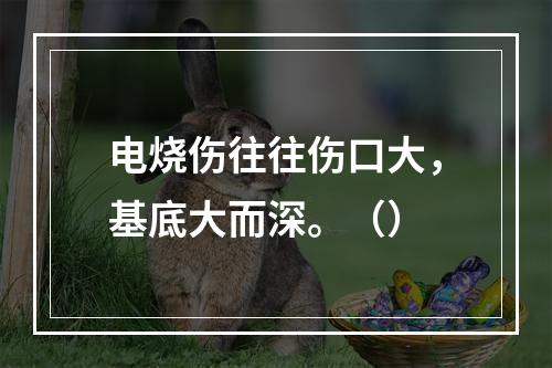 电烧伤往往伤口大，基底大而深。（）