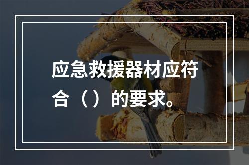 应急救援器材应符合（ ）的要求。