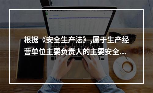 根据《安全生产法》,属于生产经营单位主要负责人的主要安全生产