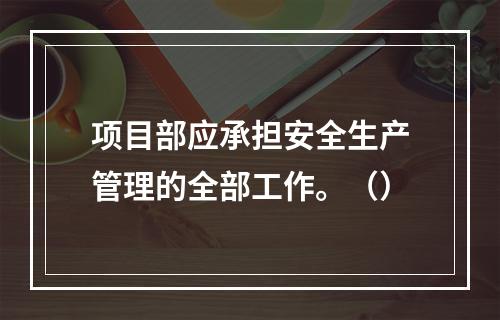 项目部应承担安全生产管理的全部工作。（）