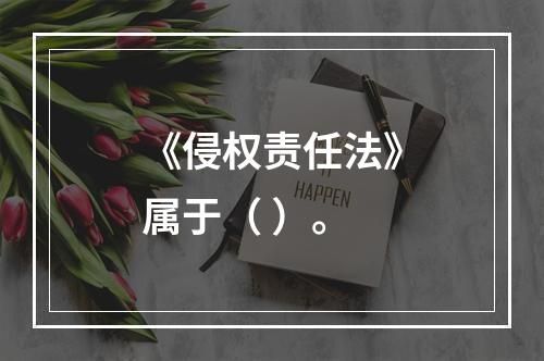 《侵权责任法》属于（ ）。