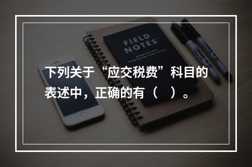 下列关于“应交税费”科目的表述中，正确的有（　）。