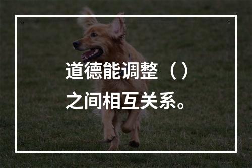 道德能调整（ ）之间相互关系。