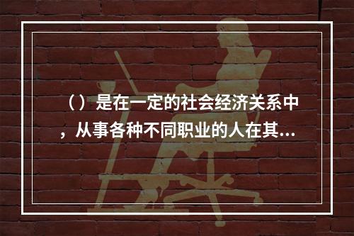 （ ）是在一定的社会经济关系中，从事各种不同职业的人在其特定