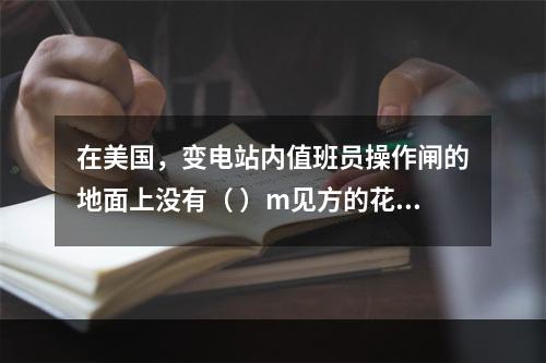 在美国，变电站内值班员操作闸的地面上没有（ ）m见方的花纹钢