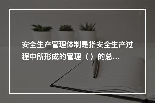 安全生产管理体制是指安全生产过程中所形成的管理（ ）的总称。