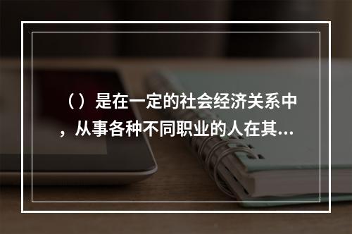 （ ）是在一定的社会经济关系中，从事各种不同职业的人在其特定