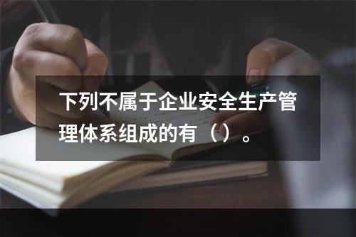 下列不属于企业安全生产管理体系组成的有（ ）。