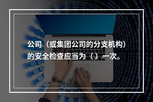 公司（或集团公司的分支机构）的安全检查应当为（ ）一次。