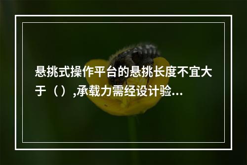 悬挑式操作平台的悬挑长度不宜大于（ ）,承载力需经设计验收。