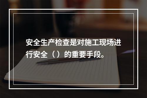 安全生产检查是对施工现场进行安全（ ）的重要手段。