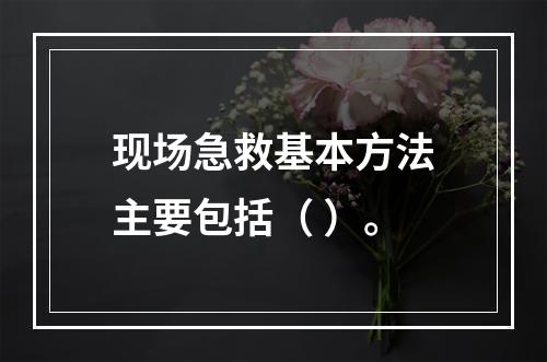 现场急救基本方法主要包括（ ）。