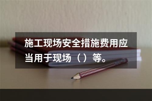 施工现场安全措施费用应当用于现场（ ）等。