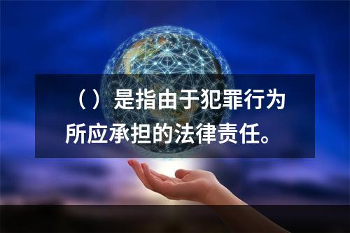 （ ）是指由于犯罪行为所应承担的法律责任。