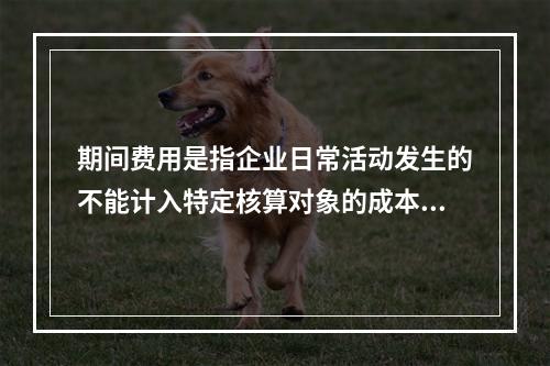 期间费用是指企业日常活动发生的不能计入特定核算对象的成本，应