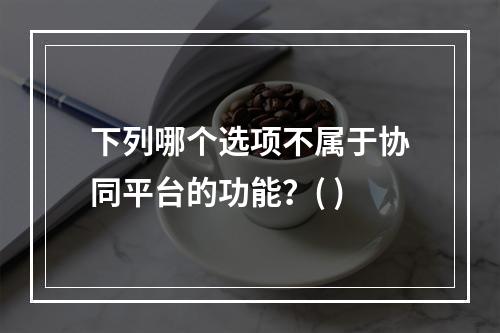 下列哪个选项不属于协同平台的功能？( )