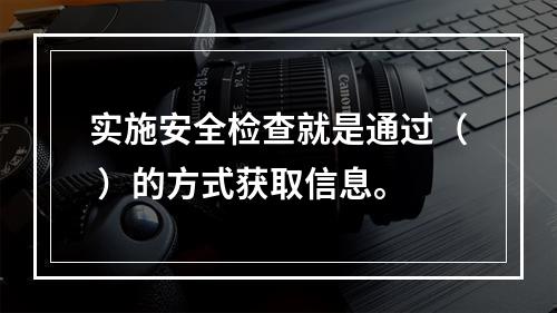 实施安全检查就是通过（ ）的方式获取信息。