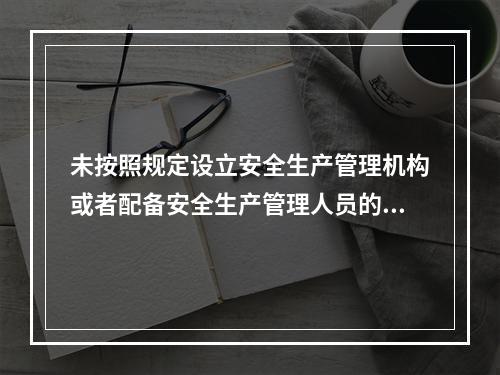 未按照规定设立安全生产管理机构或者配备安全生产管理人员的生产