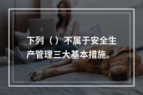 下列（ ）不属于安全生产管理三大基本措施。