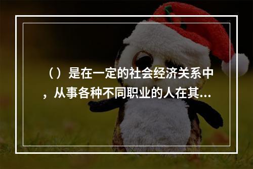 （ ）是在一定的社会经济关系中，从事各种不同职业的人在其特定