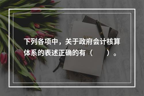 下列各项中，关于政府会计核算体系的表述正确的有（　　）。