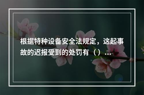 根据特种设备安全法规定，这起事故的迟报受到的处罚有（ ）。