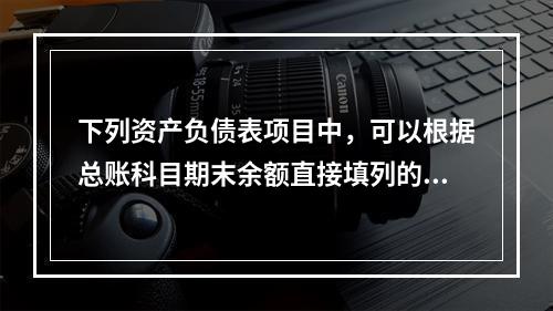 下列资产负债表项目中，可以根据总账科目期末余额直接填列的是（