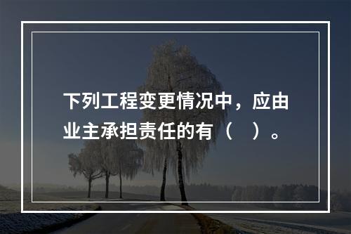 下列工程变更情况中，应由业主承担责任的有（　）。