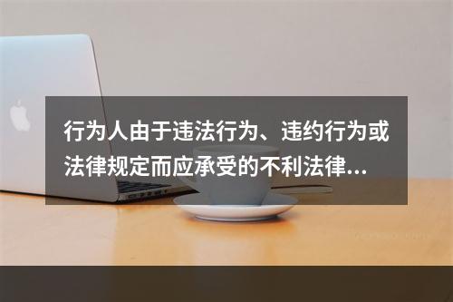 行为人由于违法行为、违约行为或法律规定而应承受的不利法律后果