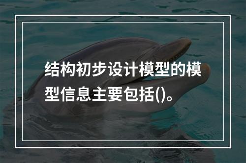 结构初步设计模型的模型信息主要包括()。