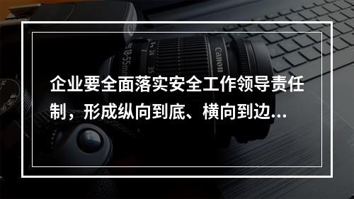 企业要全面落实安全工作领导责任制，形成纵向到底、横向到边的严