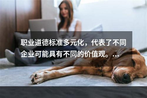 职业道德标准多元化，代表了不同企业可能具有不同的价值观。（）